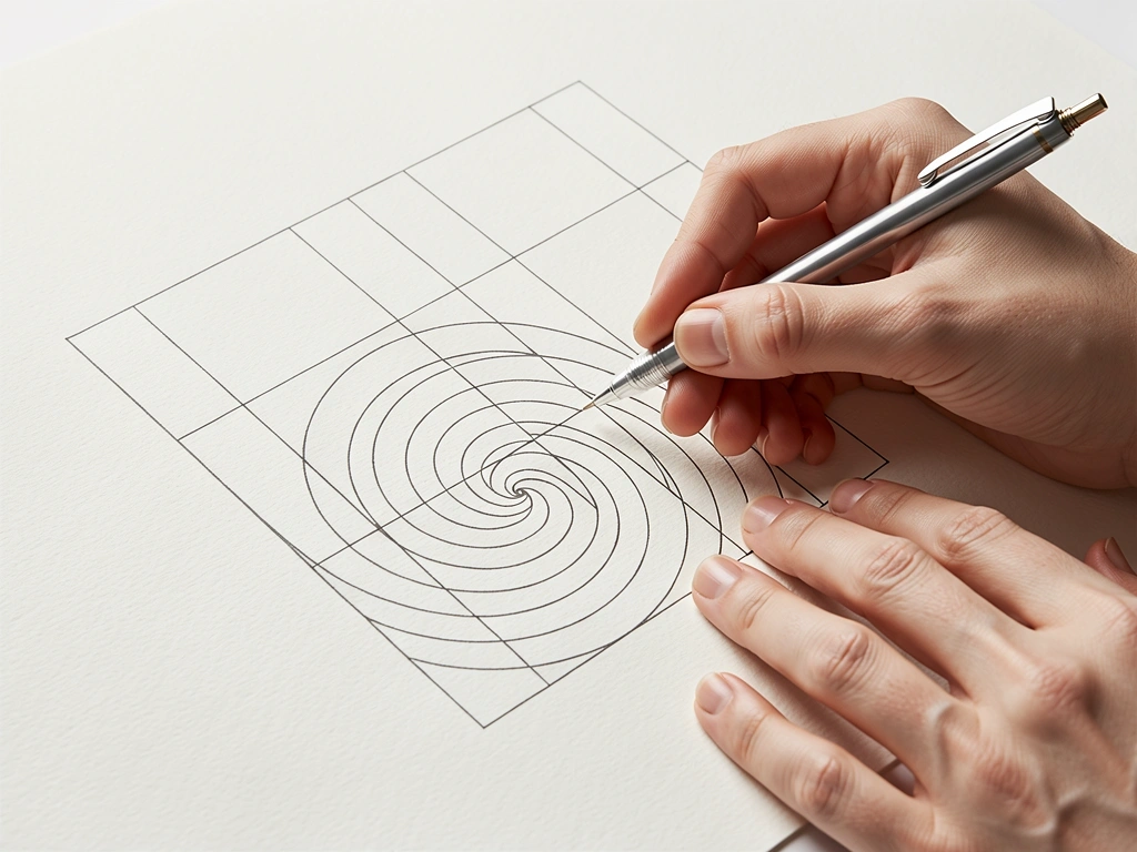 Dessin de la spirale d'or